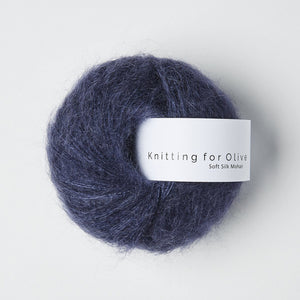 Mørkeblå -	Soft Silk Mohair