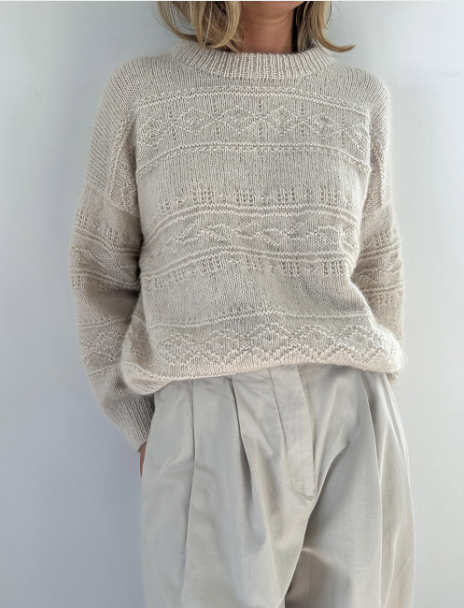 Le Knit - Porcelain Damask Sweater - Papir