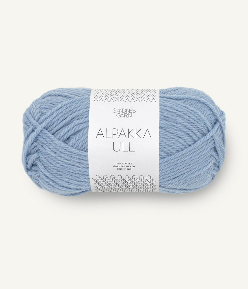 6032 Blå Hortensia -	Alpakka ull