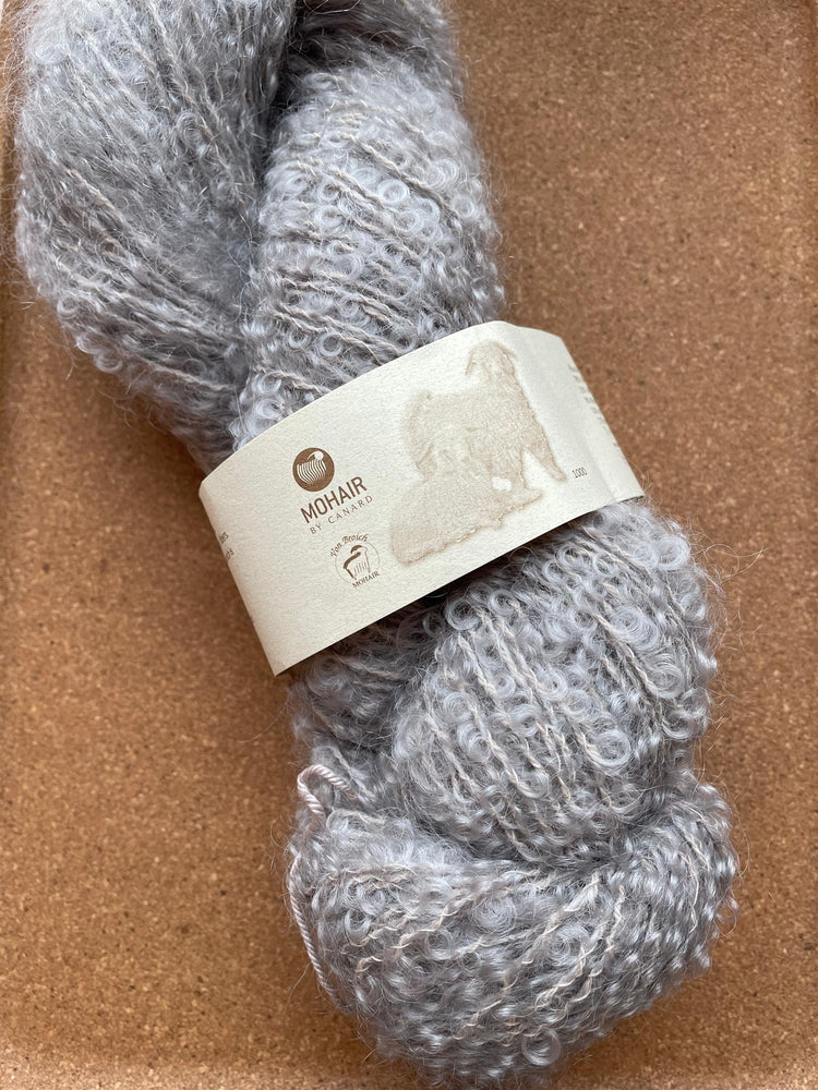 1081 Sølvgrå -	Mohair Bouclé