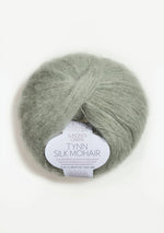 8521 Støvet Lys Grønn -	Tynn Silk Mohair