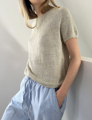 Le Knit - Plain Yoke Tee 22 - Papir