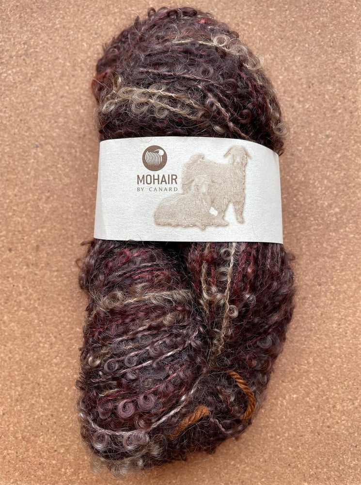 1029LE Chokolade mix -	Mohair Bouclé Mix