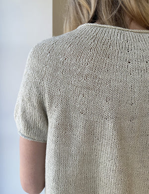 Le Knit - Plain Yoke Tee 22 - Papir