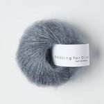 Støvet Petroleumsblå -	Soft Silk Mohair