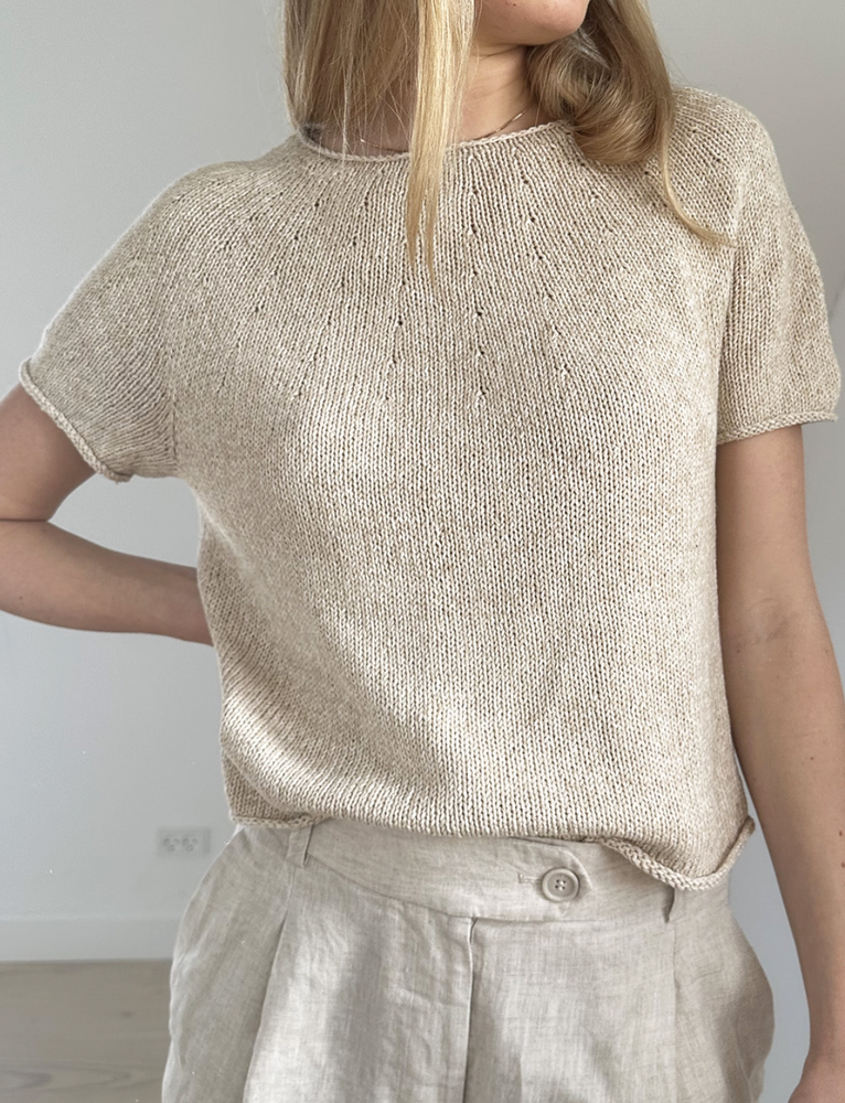 Le Knit - PLAIN YOKE TEE 20 - Papir