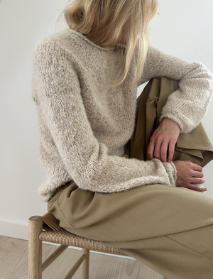 Le Knit - Plain Yoke Sweater - Papir