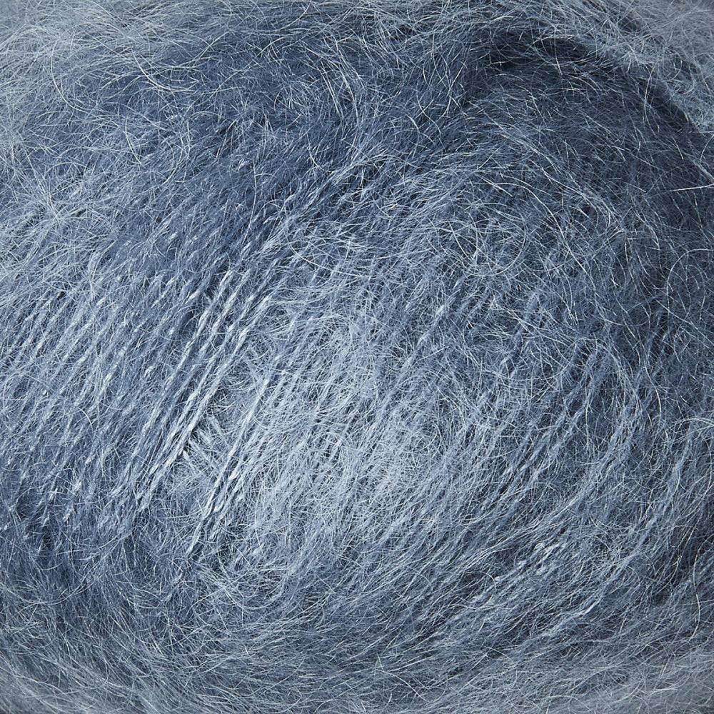 Støvet Dueblå -	Soft Silk Mohair