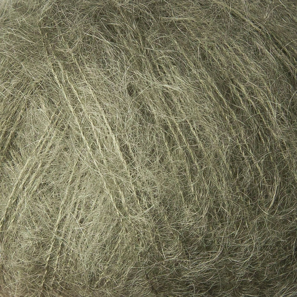 Støvet Oliven -	Soft Silk Mohair