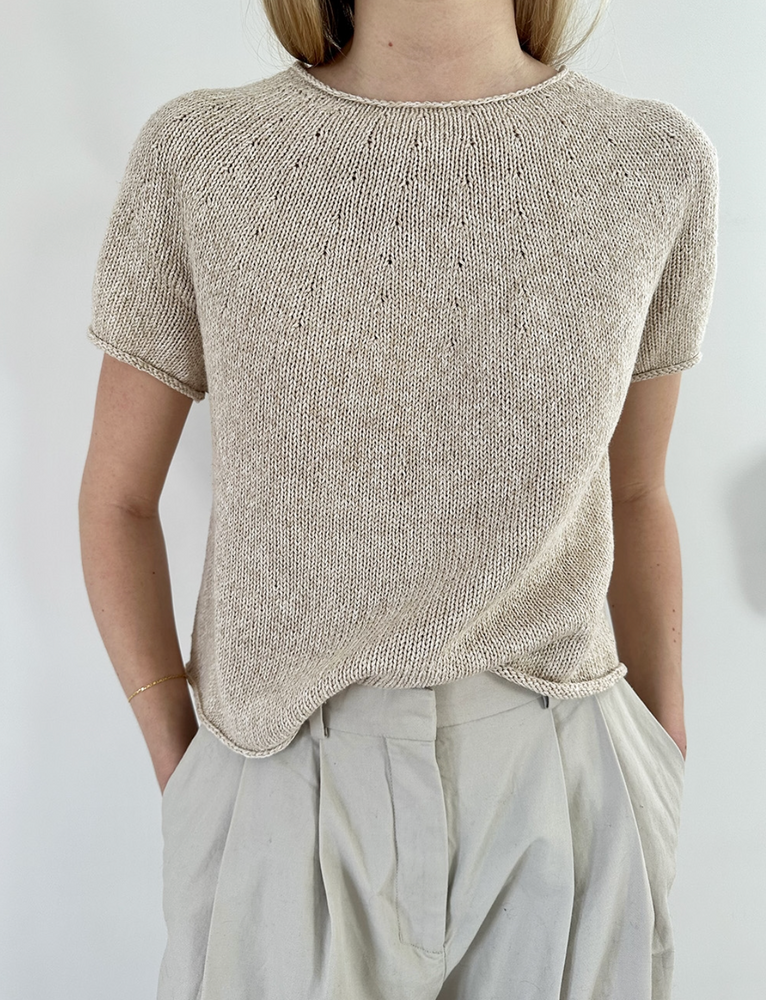 Le Knit - PLAIN YOKE TEE 20 - Papir