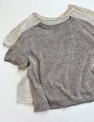 Le Knit - Plain Yoke Tee 22 - Papir