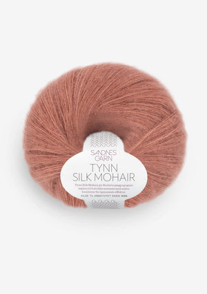 3553 Støvet Plommerosa  -	Tynn Silk Mohair