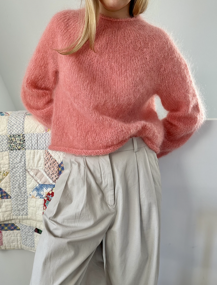 Le Knit - Plain Yoke Sweater - Papir