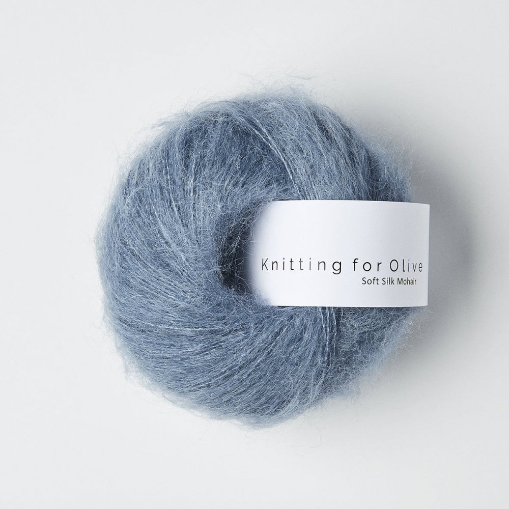 Støvet Dueblå -	Soft Silk Mohair