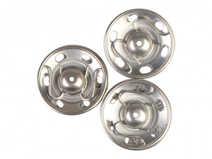 Trykknapper Sølv 21 mm, 3 pk