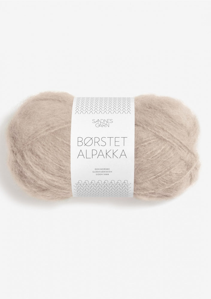 3021 Beige -	Børstet alpakka